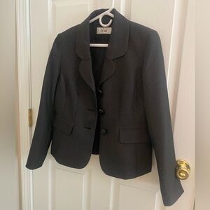 LE SUIT Black Blazer micro dot print Size 6